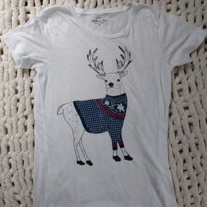 J. Crew Beaded Holiday T-shirt